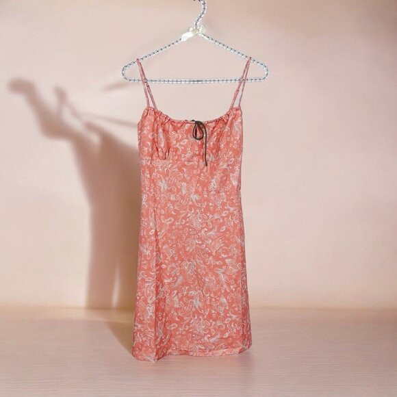 NWT J.ING Orange Floral Print Mini Dress - Picture 4 of 4